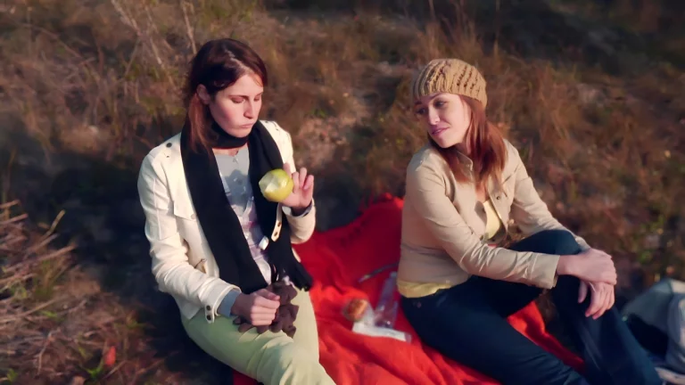 Teen Lesbians Making Love Outdoor