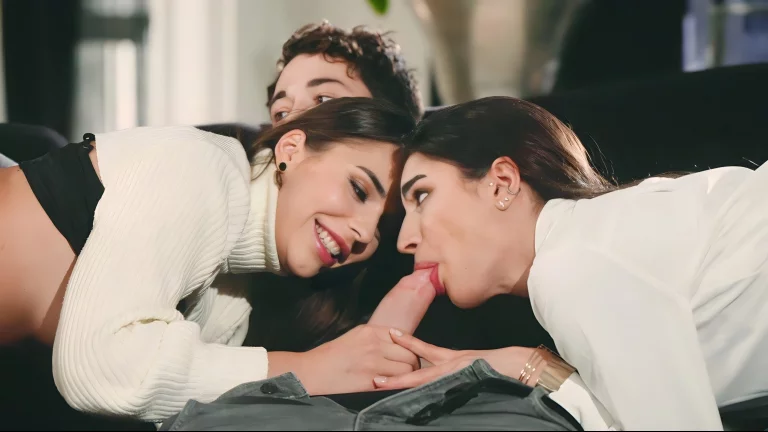 Cheated Milan Cheek Fucks With A Hot Couple